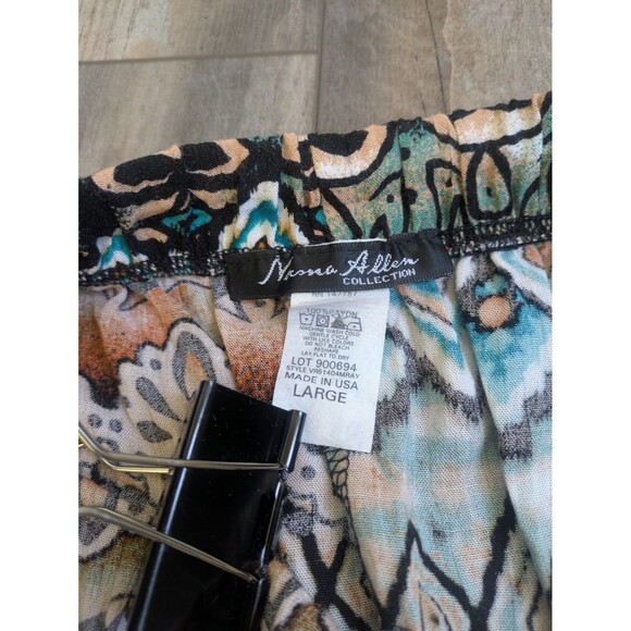 Vintage Norma Allen Maxi Skirt Women's Large Aztec Tribal Native Print VTG - Picture 4 of 5